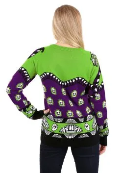 Beetlejuice Lydia Deetz Adult Halloween Sweater -Men's Costumes Sales adult beetlejuice lydia deetz ugly halloween sweater alt3