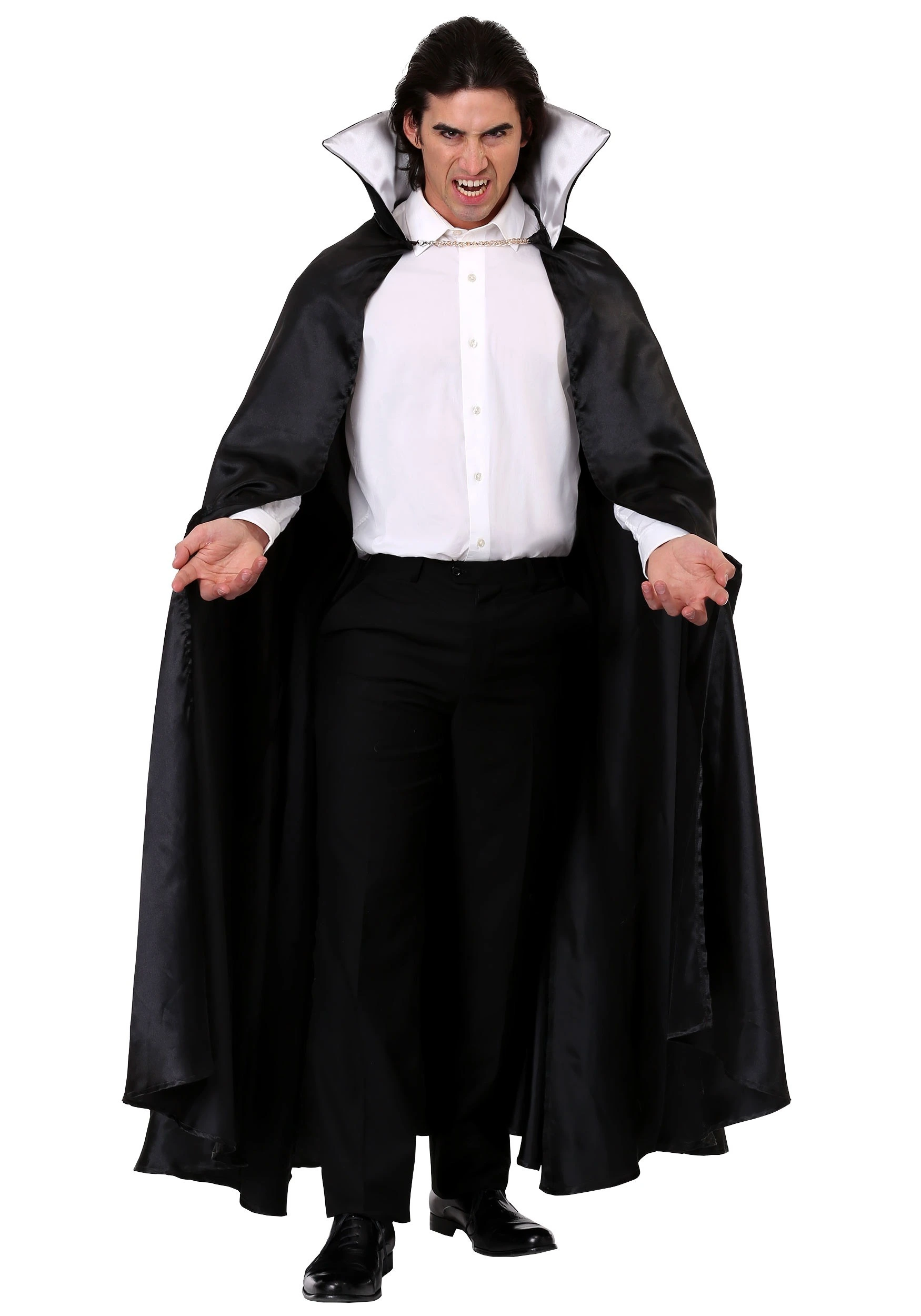 Adult's Black Vampire Cloak Costume 3 Adult's Black Vampire Cloak Costume