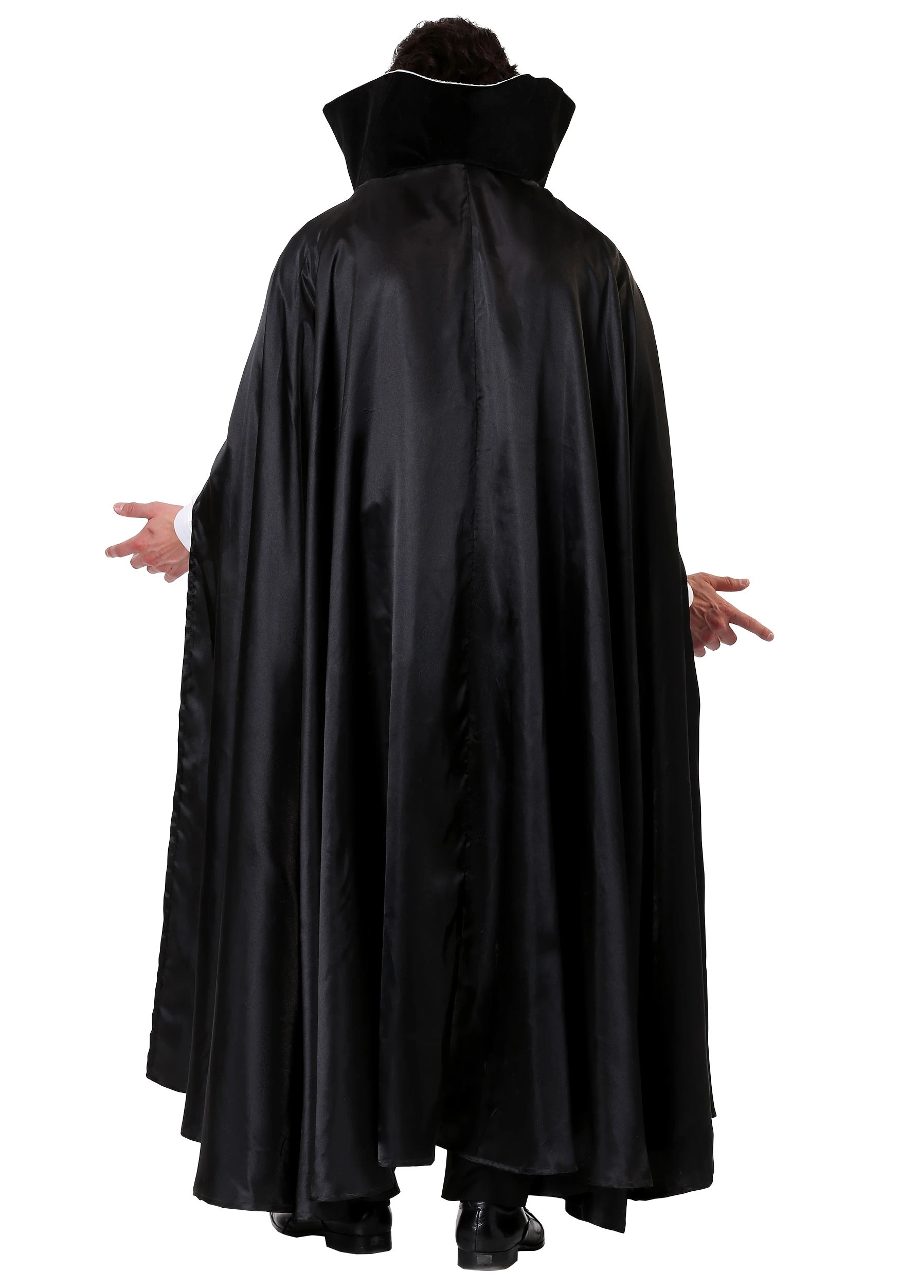 Adult's Black Vampire Cloak Costume 4 Adult's Black Vampire Cloak Costume - Image 2