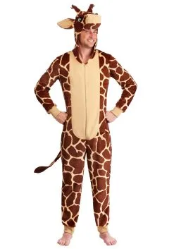 Adult Giraffe Jumpsuit Costume 9 Adult Giraffe Jumpsuit Costume -Men's Costumes Sales adult giraffe onesie alt3