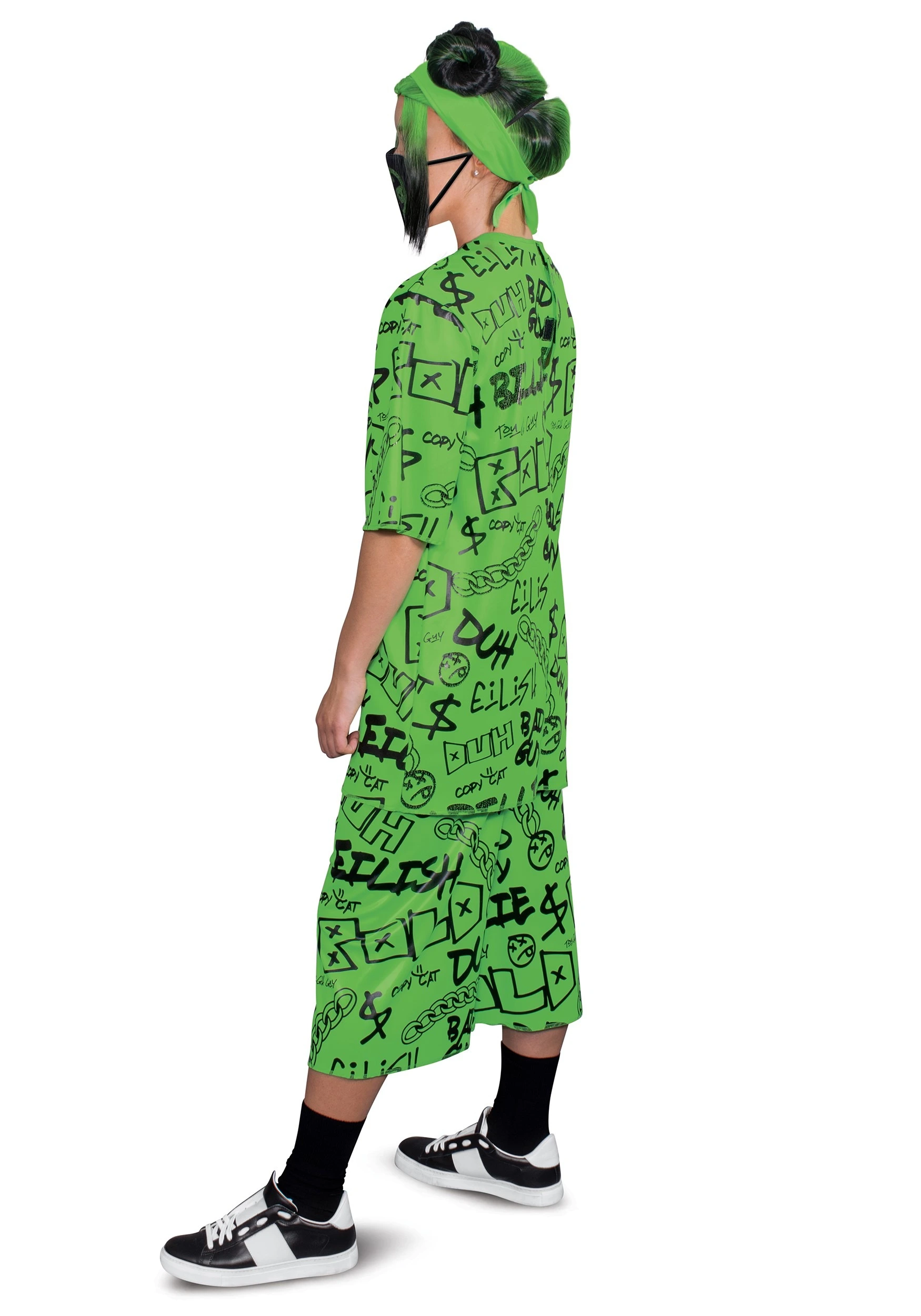 Adult Green Billie Eilish Costume 4 Adult Green Billie Eilish Costume - Image 2