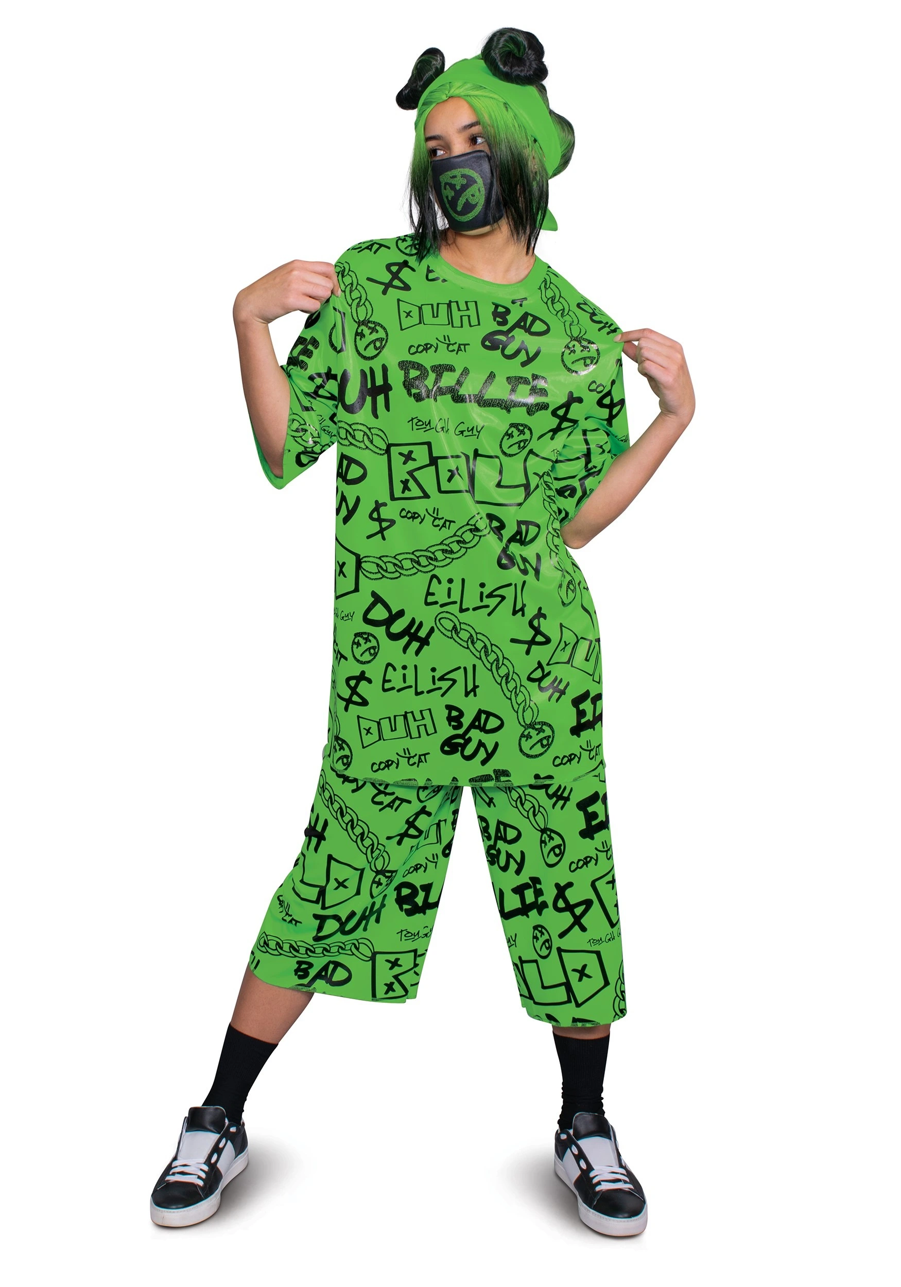 Adult Green Billie Eilish Costume 3 Adult Green Billie Eilish Costume