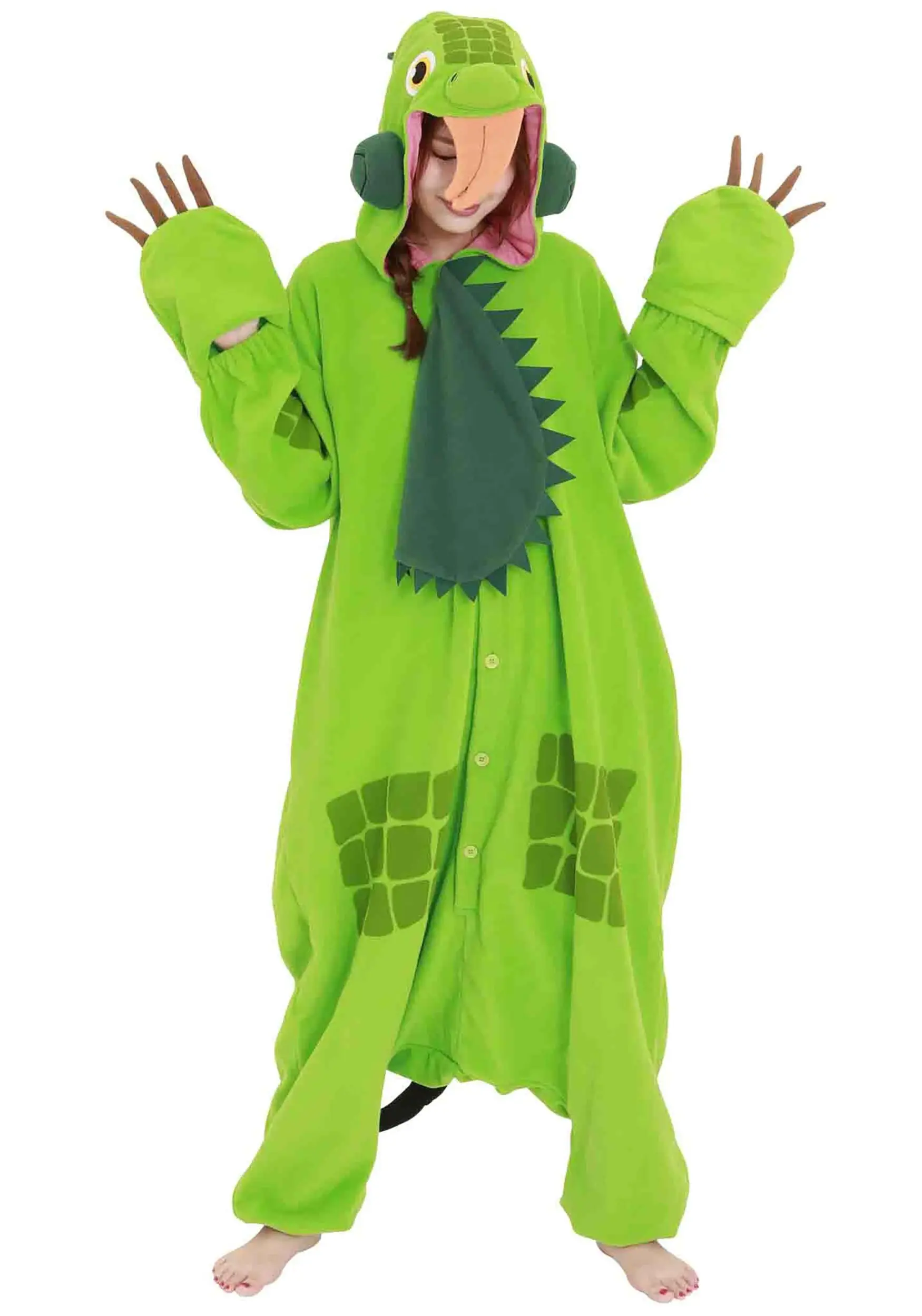 Green Iguana Adult Kigurumi 4 Green Iguana Adult Kigurumi - Image 2