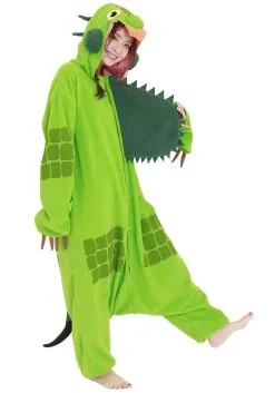 Green Iguana Adult Kigurumi 14 Green Iguana Adult Kigurumi -Men's Costumes Sales adult green iguana kigurumi alt 5
