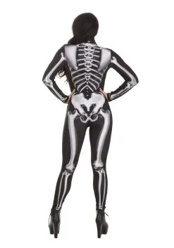Metallic Silver Skeleton Costume For Adults -Men's Costumes Sales adult metallic silver skeleton costume alt 2