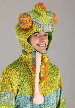 Realistic Chameleon Costume For Adults -Men's Costumes Sales adult realistic chameleon costume alt 2