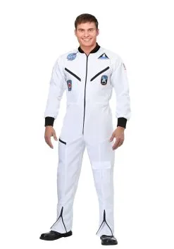 White Astronaut Jumpsuit Adult Costume -Men's Costumes Sales adult white astronaut jumpsuit costume 2