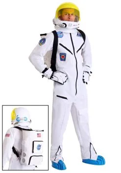 White Astronaut Jumpsuit Adult Costume