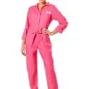 Barbie Movie Women's Pink Jumpsuit Costume -Men's Costumes Sales barbie movie adult pink jumpsuit costume