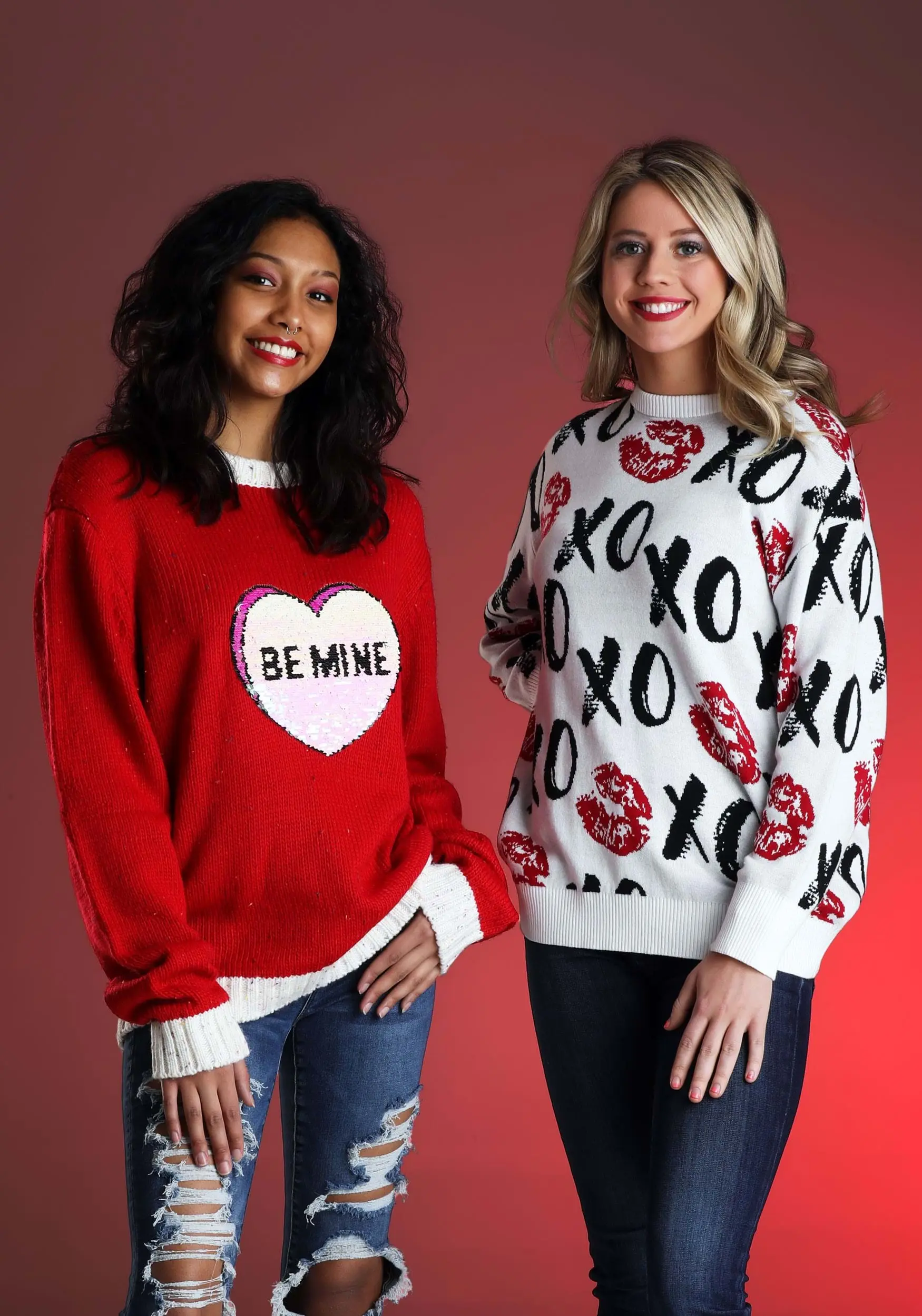 Be Mine Valentine's Day Adult Sweater 4 Be Mine Valentine's Day Adult Sweater - Image 2