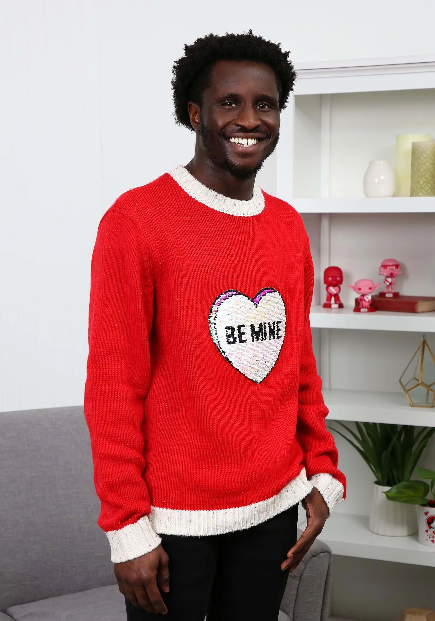Be Mine Valentine's Day Adult Sweater 7 Be Mine Valentine's Day Adult Sweater - Image 5