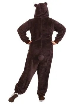 Plus Size Brown Bear Jumpsuit Costume -Men's Costumes Sales brown bear plus size onesie 1