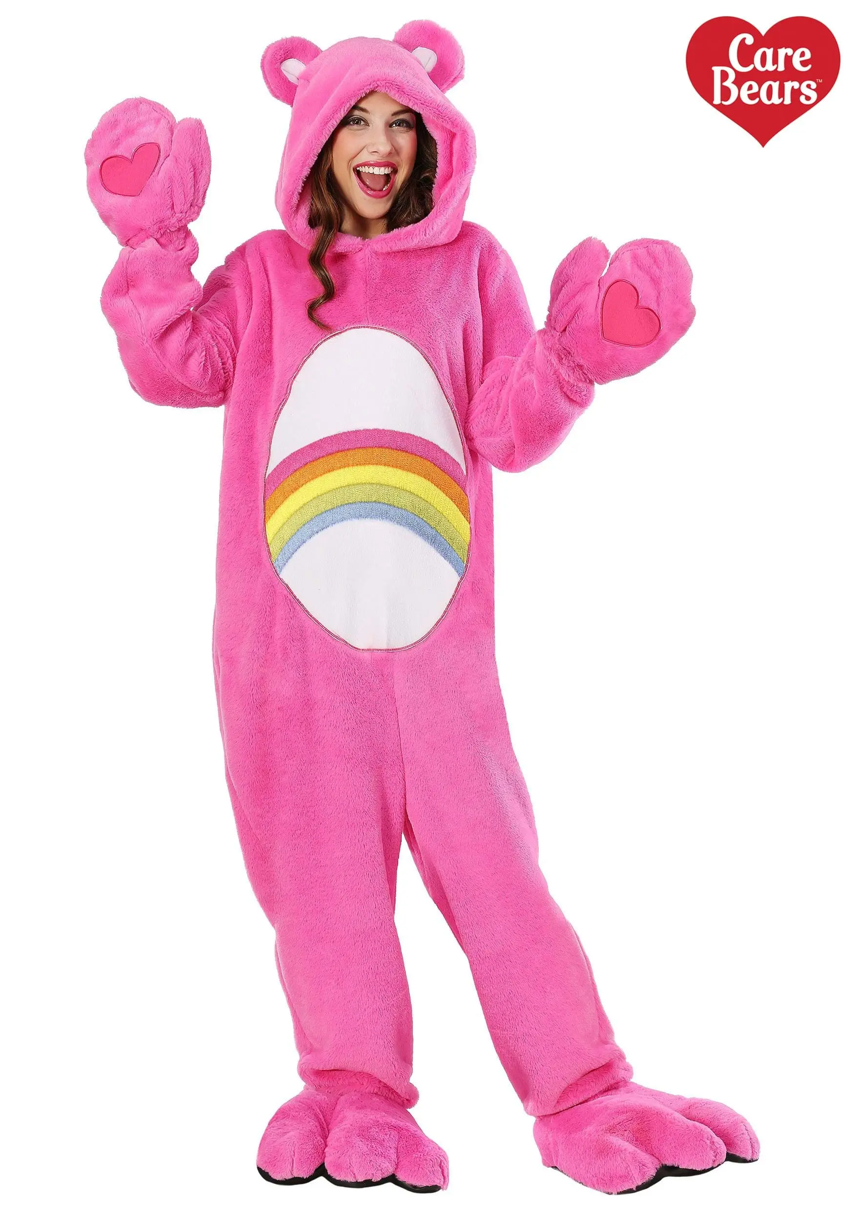 Deluxe Care Bears Cheer Bear Adult Costume 3 Deluxe Care Bears Cheer Bear Adult Costume