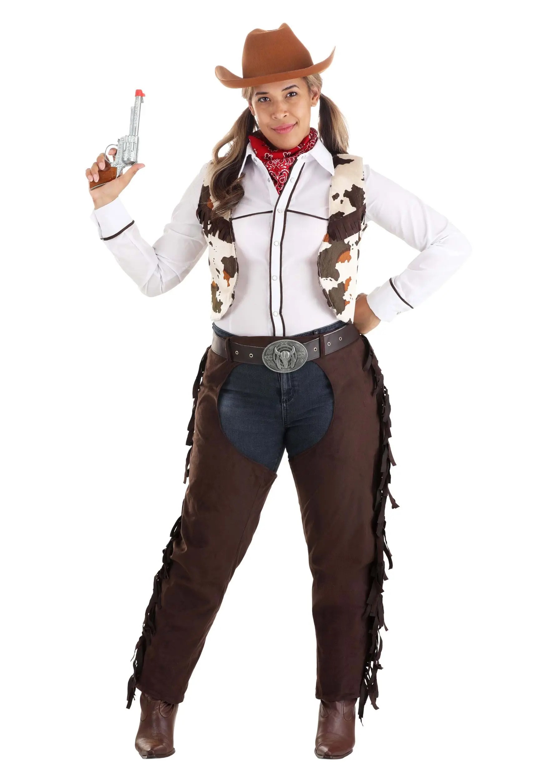 Adult Cowgirl Chaps Costume 4 Adult Cowgirl Chaps Costume - Image 2