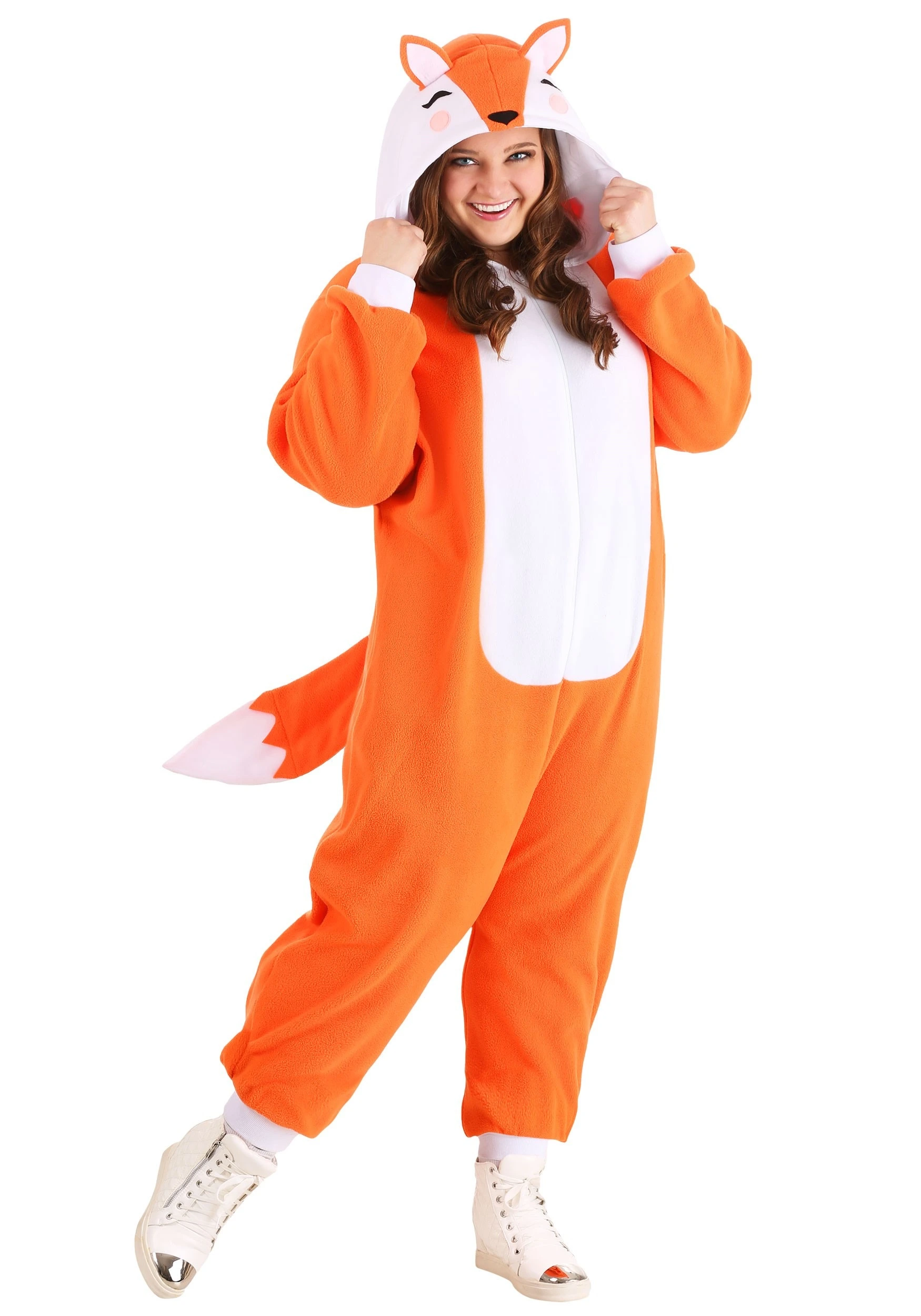 Adult Plus Size Cozy Fox Costume 3 Adult Plus Size Cozy Fox Costume