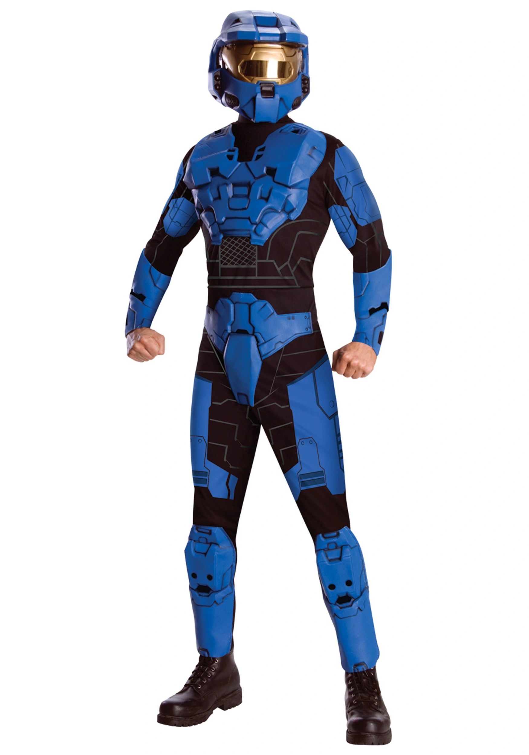 Deluxe Halo Blue Spartan Costume 3 Deluxe Halo Blue Spartan Costume
