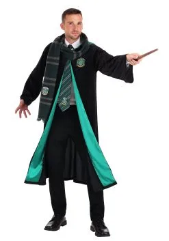 Deluxe Harry Potter Slytherin Adult Plus Size Costume Robe 12 Deluxe Harry Potter Slytherin Adult Plus Size Costume Robe -Men's Costumes Sales deluxe harry potter adult plus size slytherin robe 2