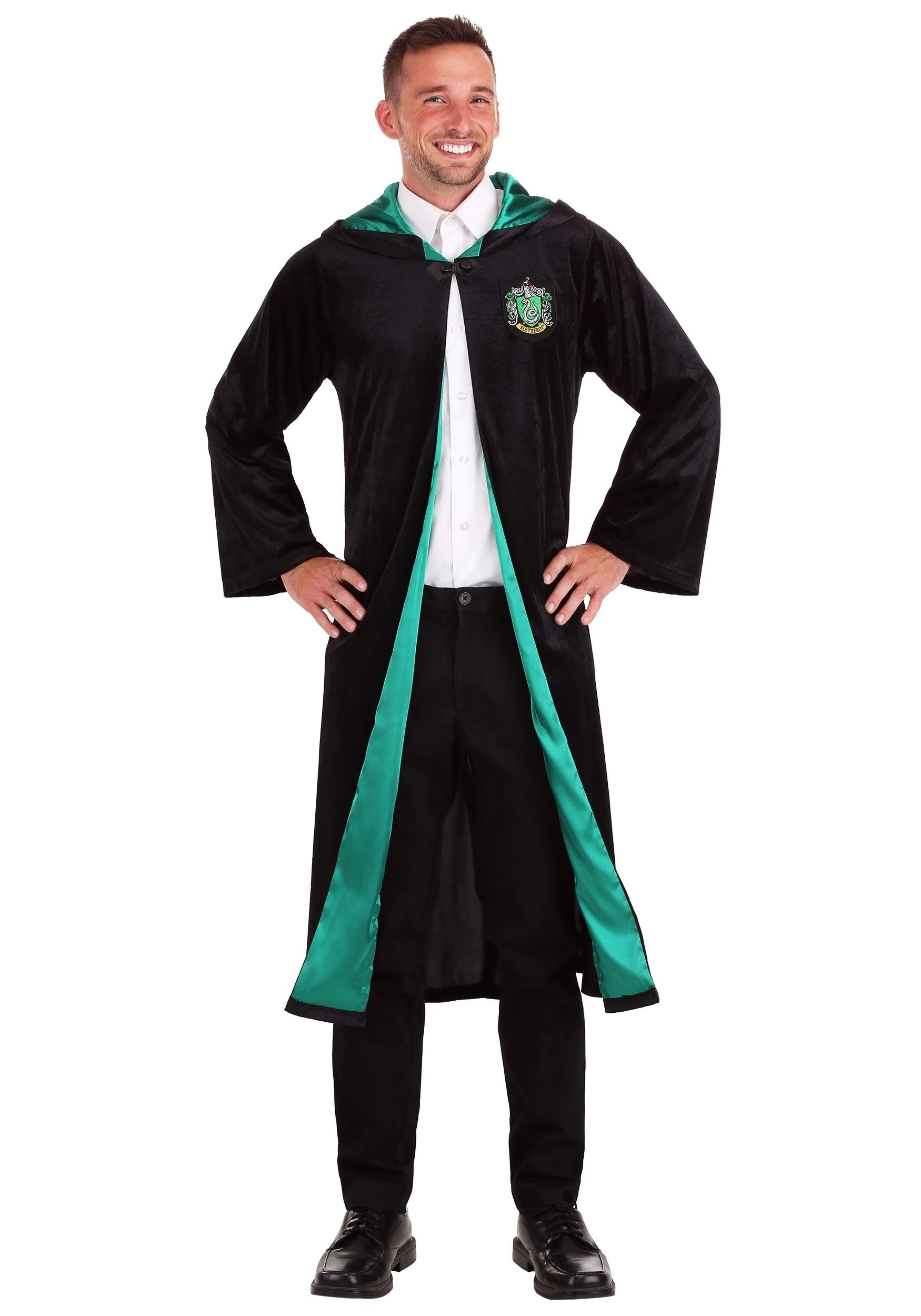 Deluxe Harry Potter Slytherin Adult Plus Size Costume Robe 6 Deluxe Harry Potter Slytherin Adult Plus Size Costume Robe - Image 4