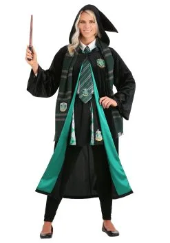 Deluxe Harry Potter Slytherin Adult Plus Size Costume Robe 17 Deluxe Harry Potter Slytherin Adult Plus Size Costume Robe -Men's Costumes Sales deluxe harry potter adult plus size slytherin robe 7