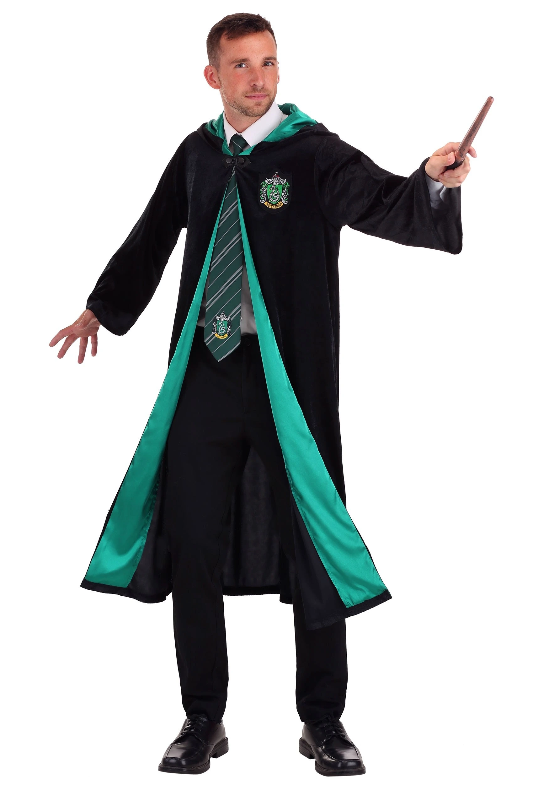 Harry Potter Deluxe Slytherin Robe For Adults 3 Harry Potter Deluxe Slytherin Robe For Adults
