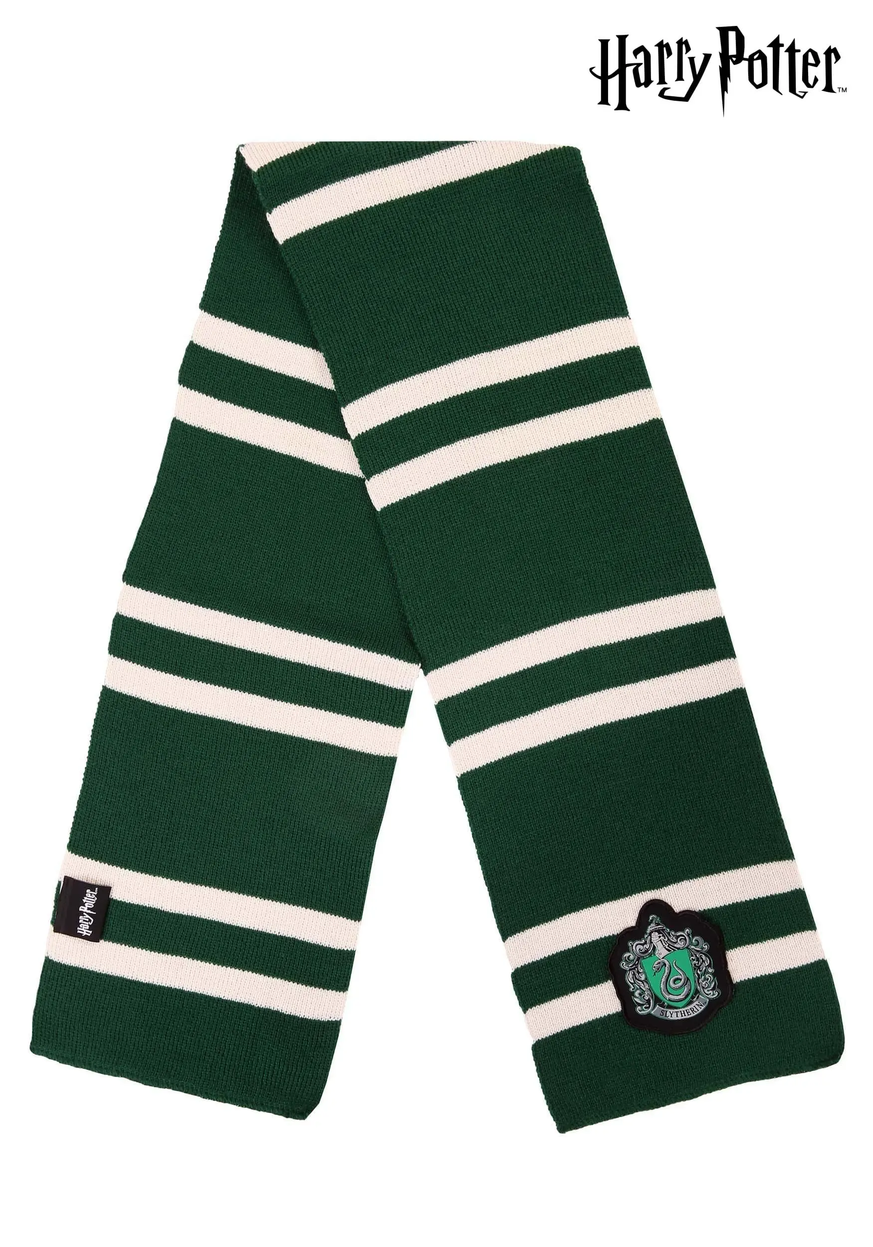 Harry Potter Deluxe Slytherin Knit Scarf 3 Harry Potter Deluxe Slytherin Knit Scarf
