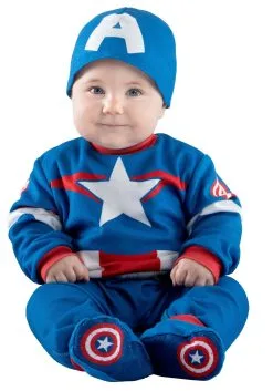 Captain America Steve Rogers Costume For Infants -Men's Costumes Sales infant captain america steve rodgers costume alt 4