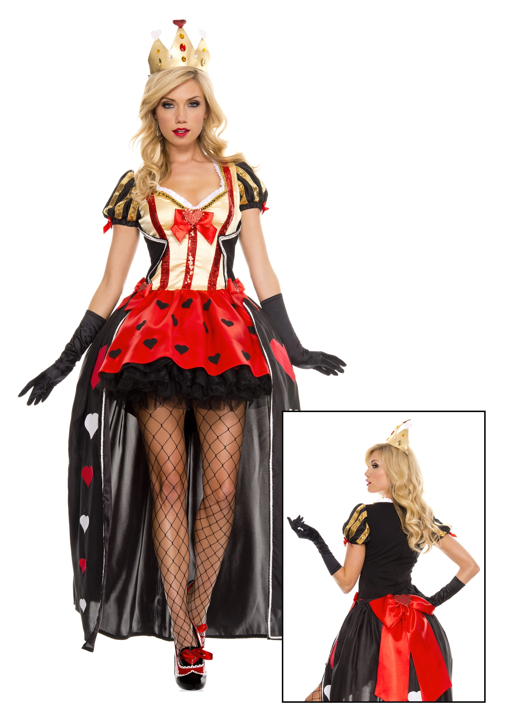 Luxurious Sequin Queen Of Hearts Costume 3 Luxurious Sequin Queen Of Hearts Costume