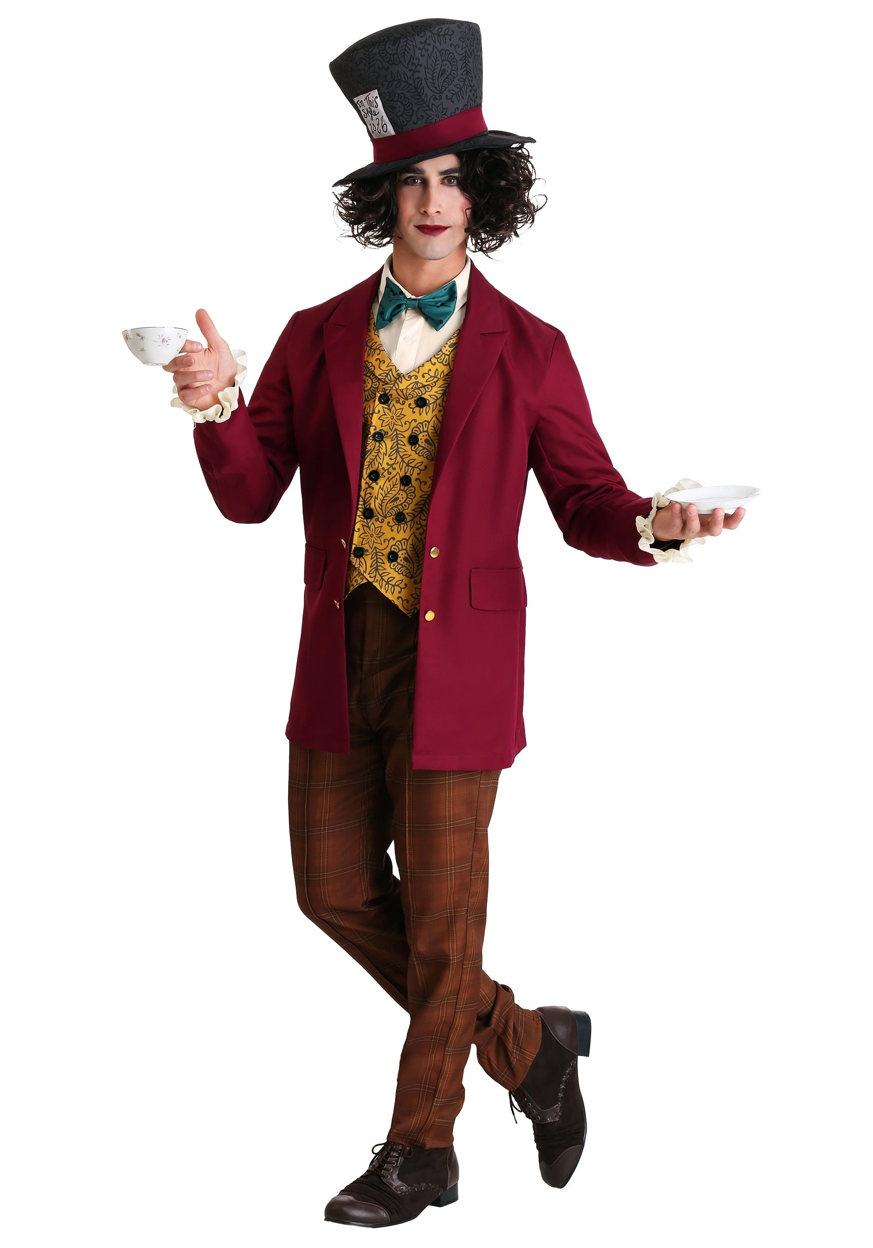 Men's Plus Size Mad Hatter Costume 3 Men's Plus Size Mad Hatter Costume