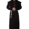 Plus Size Monk Black Robe Costume For Men