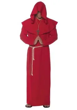 Plus Size Red Monk Robe Men's Costume