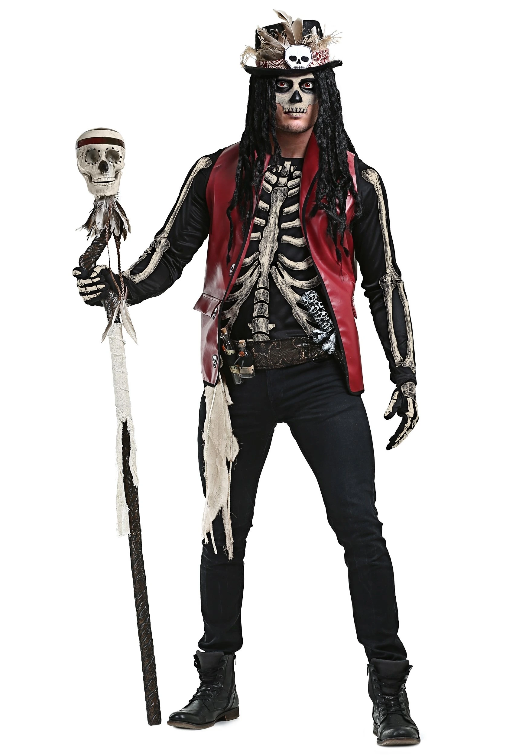 Men's Plus Size Voodoo Doctor Costume 3 Men's Plus Size Voodoo Doctor Costume