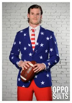Men's OppoSuits Stars And Stripes Costume Suit -Men's Costumes Sales mens stars and stripes suit alternate