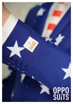 Men's OppoSuits Stars And Stripes Costume Suit -Men's Costumes Sales mens stars and stripes suit sleeve