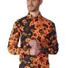 Suitmeister Button Up Halloween Icon Shirt For Men -Men's Costumes Sales mens suitmeister button up halloween icon shirt