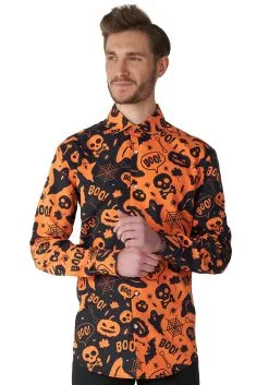 Suitmeister Button Up Halloween Icon Shirt For Men