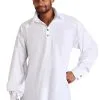 Men's White Renaissance Shirt 2 Men's White Renaissance Shirt -Men's Costumes Sales mens white renaissance shirt