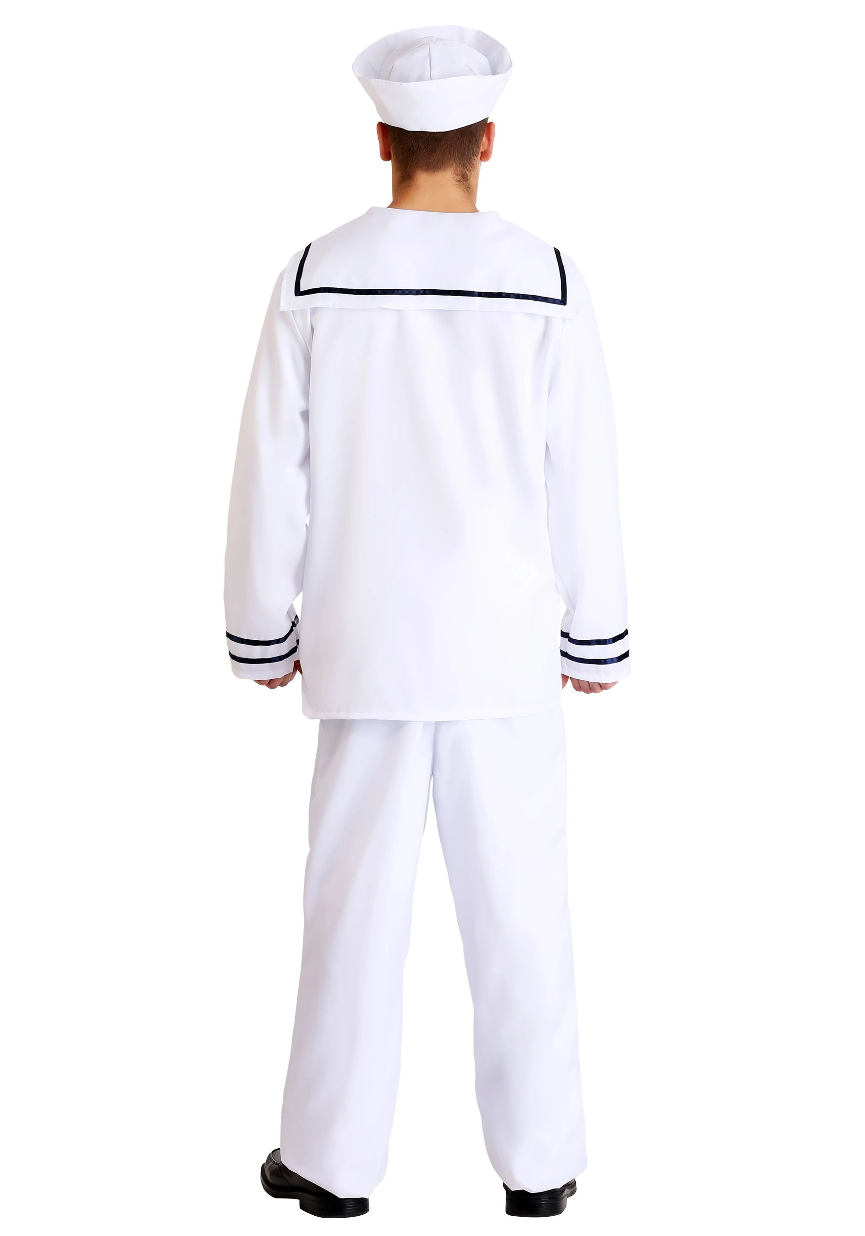 Men's White Sailor Costume 4 Men's White Sailor Costume - Image 2