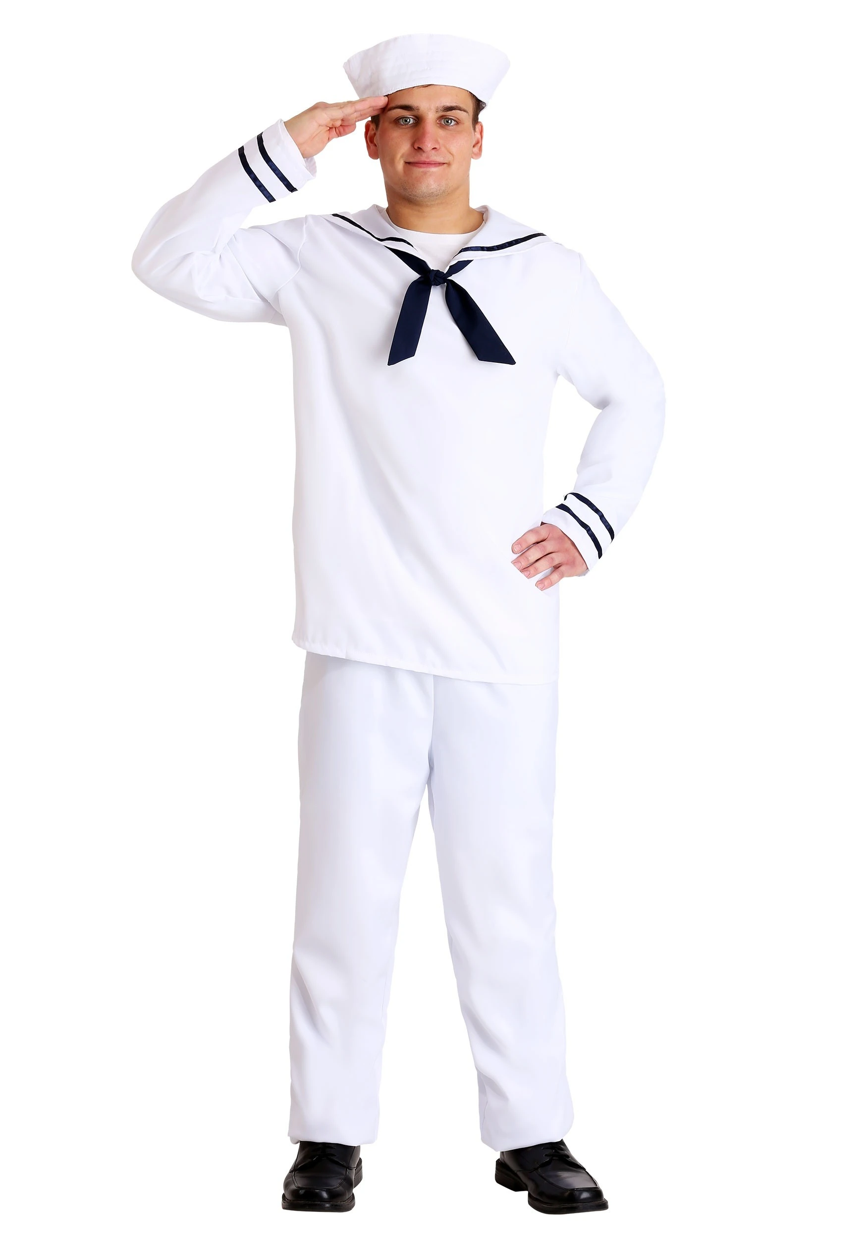 Men's White Sailor Costume 3 Men's White Sailor Costume