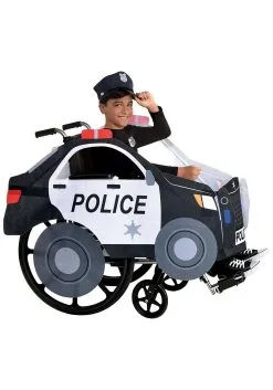 Police Car On Patrol Adaptive Wheelchair Cover Costume