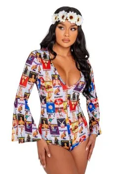 Women's Playboy Groovy Babe Costume 7 Women's Playboy Groovy Babe Costume -Men's Costumes Sales playboy womens groovy babe costume alt 2