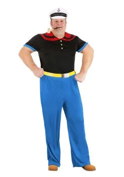 Plus Size Deluxe Popeye Costume For Men -Men's Costumes Sales plus size deluxe popeye costume alt 1