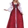 Women's Plus Size Red Medieval Laced Gown Costume 2 Women's Plus Size Red Medieval Laced Gown Costume -Men's Costumes Sales plus size womens medieval lace up gown