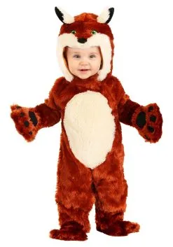 Plush Fox Infant Costume -Men's Costumes Sales plush fox costume for infants alt 2