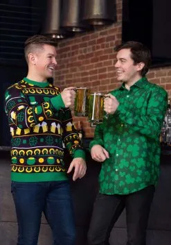 St Patrick's Fair Isle Adult Sweater -Men's Costumes Sales st patricks fair isle sweater alt 3