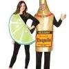Tequila Bottle And Lime Slice Costume For Couples -Men's Costumes Sales tequila bottle and lime slice couples costume