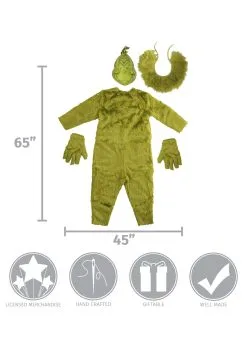 Men's The Grinch Deluxe Jumpsuit W/ Latex Mask -Men's Costumes Sales the grinch deluxe mens s m jumpsuit w latex mask alt 5