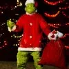 Adult The Grinch Plus Size Santa Deluxe Jumpsuit With Mask