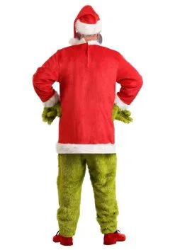 Adult The Grinch Plus Size Santa Deluxe Jumpsuit With Mask 10 Adult The Grinch Plus Size Santa Deluxe Jumpsuit With Mask -Men's Costumes Sales the grinch santa adult plus size deluxe costume alt 1