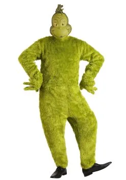 Adult The Grinch Plus Size Santa Deluxe Jumpsuit With Mask 12 Adult The Grinch Plus Size Santa Deluxe Jumpsuit With Mask -Men's Costumes Sales the grinch santa adult plus size deluxe costume alt 2