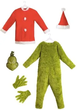 Adult The Grinch Plus Size Santa Deluxe Jumpsuit With Mask 15 Adult The Grinch Plus Size Santa Deluxe Jumpsuit With Mask -Men's Costumes Sales the grinch santa adult plus size deluxe costume alt 6